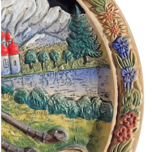 Vintage Christmas Western Germany Weihnachten Salt Glaze 1982 Wall Décor Plate - Picture 6 of 11